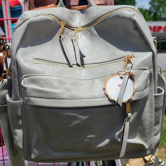 Convertible Grey Backpack - Picture 2 of 2